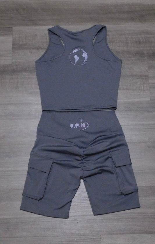 FPN Steel Gray Active Wear Set