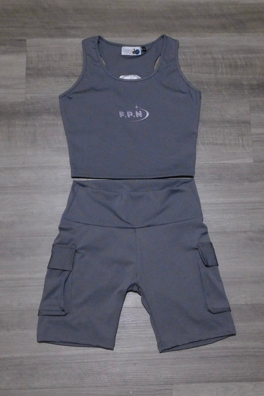 FPN Steel Gray Active Wear Set